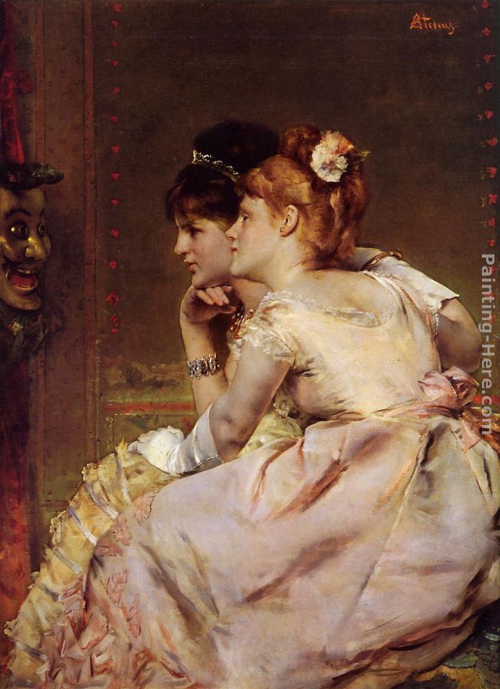 The Japanese Mask painting - Alfred Stevens The Japanese Mask art painting